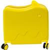 Kazafa Valigetta da 18 pollici per bambini, in ABS, con funzione di equitazione, serratura a combinazione e ruote 4D, ergonomica, per viaggi in aereo e come regalo per bambini dai 3 ai 6 anni, giallo limone