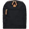Bric's Zaino City Medio X-Collection in Nylon con Fascia per Maniglia Trolley, Leggero, Robusto e Impermeabile, Spallacci Regolabili, Ideale per tutti i giorni, Dimensioni 29x35x13, Black