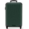 NoBoringSuitcases.com® Valigia Bagaglio a Mano 55x40x20 con Ruote, Rigida Leggera, Trolley Cabina con Illusione - Verde Scuro per Aereo, 10 kg