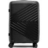 MISAKO Valigia in tessuto da Viaggio Milan Nero Unisex - Bagaglio elegante morbido semirigido di 65x23x42cm di 4 ruedas