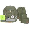 Lässig Set di borse per la scuola da 7 pezzi per bambini/School Set Flexy Unique olive