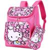 Roffatide Anime Kitty Zaino per gli studenti elementari ragazze Zaino a prova di spruzzi con custodia a matita per ritorno a scuola rosa rosso