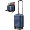 NUMADA - Valigia da viaggio Cabina 40 x 25 x 20 cm (20 L) Upfly Underseat 16 XXS con ruote rimovibili. Valigia Cabina ABS Ideale come bagaglio a mano per Ryanair, Vueling o Easyjet, Blu navy, Valigia