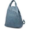 Emila Zainetto celeste donna ecopelle zaino monospalla ragazza tempo libero casual vintage elegante da universita gita passeggio scuola ufficio lavoro leggero Azzurro