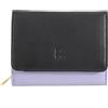 DUDU Portafoglio donna piccolo RFID in pelle multicolore Colorful Black lavender
