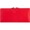 DUDU Portafoglio Donna Grande Vera Pelle con Protezione RFID, Porta Carte di Credito con Portamonete Borsellino Clic Clac, Portafogli Porta Banconote Colorato Rosso fiamma