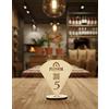 Carpe Diem Shop Segnatavolo in Legno a Forma di Pizza, Personalizzabile con Logo, Numero e QR Code, 13x12 cm, Spessore 6mm, Segna Tavolo Numerato Pizzeria