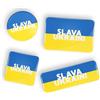 Generic Slava Ukraini, pulsante o magnete distintivo con bandiera della nazionalità ucraina