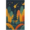 Artefizio Stampa D'arte Bambini Personalizzabile con Nome e Data, Telaio Extra Spesso, Quadri Murali Allegri per Cameretta, Made In Italy (The Falling Star Forest)