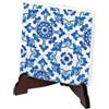 Albalù Bomboniera Segnaposto Maiolica Blu in Ceramica con Cavalletto 5x5 cm - Segnaposto Matrimonio Idea Regalo Made in Italy