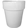 Ceramiche Angela Rinaldi - Vaso in Ceramica di Vietri dipinto a mano blu Maiolica Design Terracotta Coccio Cachepot (Altezza cm. 15, diametro cm. 13, bianco)