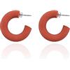 Knick Knack OÜ Orecchini Minimalisti a Cerchio: Accessori Intemporali e Chic (M, Marrone)
