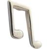 Handmade Nota Musicale : Spilla da giacca in Argento 925 con Doppia Croma - Note Musicali - Musica - Musicista