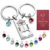 Fanery Sue Portachiavi Coppia Personalizzati,Regali di Coppia San Valentino per Lui e Lei,Portachiavi di Coppia Assortiti,Regalo per Coppia Fidanzati per Matrimonio Anniversario Compleanno (Argento)