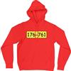 Generico Felpa con cappuccio e numeri 176-761 della banda NM (Rosso, L)