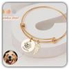 Generic Braccialetto per animali domestici personalizzato - Bracciale commemorativo per animali domestici con fascino dell'ala d'angelo - Gioielli commemorativi per animali domestici personalizzati