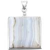 Handmade Blue Lace Agate Pendant Handmade 925 Sterling Silver Natural Loose Gemstone Jewelry Gift For Her