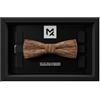 MAY-TIE Made in Germany | Cravatta a farfalla MAY-TIE | 100% sughero | Style: Legno Marrone | SLIM SHAPE | legata e regolabile senza limiti con gancio di fissaggio | Uomo