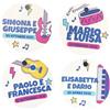 GioCandles 20 Cartellini Tag Tema Musica Tondi Personalizzati con Nomi | Oro o Argento, Perfetti per Bomboniere, Segnaposto e Cerimonie, Matrimonio, Comunione, Battesimo