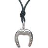 Handmade Ferro di Cavallo - Ciondolo in Argento 925 - Simbolo Portafortuna - Pendente Equitazione - Ippica - Maneggio - Cavallerizza - Cavaliere - Fortuna