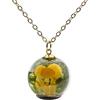 Cairui Design Fungo Giallo Mostro 3D Mini Paesaggio Bagliore nel buio Placcato Oro Collane Con pendenti Donna Handmade