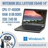 Dell Latitude E6440 Notebook 14" Cpu i7-4600m Ram 8Gb DDR3 SSD 240Gb W11Pro