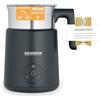 Severin Design Induktions-Milchaufschäumer, 400ml, Preparatore di schiuma calda e fredda, lavabile in lavastoviglie, pulizia semplice, Funzione cioccolato, 500W, nero opaco, Spuma Lite, SM 3579