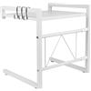 LANTUS Mensola Microonde Allungabile Forno a Supporto,Scaffale per Forno a Microonde Cucina della Griglia del Forno Salvaspazio (42 cm (40-65 cm) - bianco)