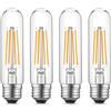 Gozelux - Faretto Edison E26 dimmerabile, AC120 V, bianco caldo, 2700 K, 6 W, uguale a 60 W, 750 lm, tubolare T10 LED per sospensione rustica, lampadari, applique da parete, fasciatoio, confezione da