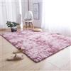 XUEDNGM Tappeto per Soggiorno Tappeti Camera da Letto 40 x 100 cm Lavabile Fino a 30 Gradi, Unicolore, Antiscivolo, Morbido Tappeto in Tinta Unita Tappeto Salotto Moderno Shaggy, rosa viola