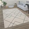 Paco Home Tappeto per soggiorno a rombi scandinavi, moderno, bianco, vari design e misure, Dimensione:120x170 cm, Colore:Bianco
