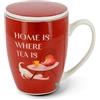 hp italia Neavita Infusiera Natale Rossa Christmas Herbal mug con filtro in acciaio