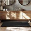 tectake® Tappeto Salotto, Tappeto Pelo Corto, Tappeto Salotto Design Elegante, Tappeto Lavabile in Lavatrice, Ideale per Sala da Pranzo, Camera da Letto e Studio - Nero, 80 x 150 cm