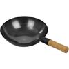 Fyearfly Wok antiaderente 38 cm, senza sostanze chimiche, ferro martellato a mano