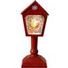 Jiuvaso Carillon di Natale con neve, ornamento da tavolo, lanterna stagionale, luce notturna per bambini, moglie, tavolo, Rosso