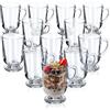 KADAX Bicchieri da Caffè in Vetro Trasparente, Tazze Eleganti con Manico e Piede per Cioccolata Calda, Cappuccino e Irish Coffee (Set di 12, 300 ml)
