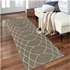 Siunwdiy Tappeti Runner Passatoia Lungo 2.2 Metro Marrone, Tappeto Cucina Corridoio Antiscivolo Lavabile Moderno, Design Geometrico Pelo Corto per Camera da Letto Soggiorno Entrata,120x220 cm