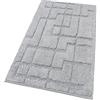 emmevi Tappeto Bagno Puro Cotone Morbido 3D Camera Sendiletto Elegante Lavabile mod.SNAKE 55X90 GRIGIO (G)