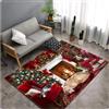 KFGHGH Tappeto Natalizio Con Babbo Natale Per Soggiorno, Divano, Tavolo, Tappeti Di Grandi Dimensioni, Corridoio, Balcone, Tappetino Antiscivolo Per Porta Del Bagno 200X300CM