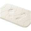 LINFKY Tappeto Bagno Memory Foam, Tappetino Bagno Antiscivolo, Tappeto Doccia Peluche Assorbente Antiscivolo Lavabile Adatto a Soggiorno Cucina Bagno (Avorio,50 x 80 cm)