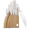 BerlingerHaus Berlinger Haus Set di 10 coltelli/acciaio inox temprato 3cr13/con supporto BAMBOO/bordeaux/Sahara Collection