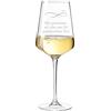 polar-effekt Leonardo Puccini - Bicchiere da vino con incisione del nome, 560 ml, idea regalo, motivo: testo desiderato, con il proprio messaggio, robusto, Natale, vino bianco, vino rosso