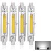 Generico Lampadine LED R7S 78mm 10W, Lampada LED 78mm R7S Sostituisce Alogena 100W Dimmerabile, 1000LM, Lampadina R7S LED 78mm Bianco Freddo 6000K, Doppia Estremità COB Luce Lineare Proiettore, 4 Pezzi