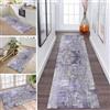 ZDYHMrj Tappeto lungo e antiscivolo, lavabile, per cucina e corridoio, colore: viola, grigio, 80 x 250 cm