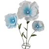 Oshhni Fiori giganti per matrimonio per decorazione con base in piedi, fiore artificiale enorme, elegante e multifunzionale per occasioni rituali, Azzurro