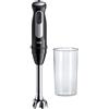 Braun MQ55001M MultiQuick5 Frullatore ad Immersione, Motore 750W, 2 Velocità, Sistema Anti-Goccia, Colore Nero