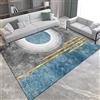 Rururug Moderno Morbido Rettangolare Tappeto Tappetino di zona Decorativo Grigio Azzurro Geometrico Soggiorno Divano Corridoio Sala Pranzo Cucina Tappeto 110 x 150 cm