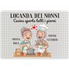 Colorfamily Tappeto Zerbino personalizzato con nome Locanda dei Nonni Nonno Nonna Idea regalo Natale Compleanno Festa Ingresso Casa 60x40 cm