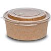 Commerline Ciotola per Insalata Biologica Usa e Getta con Coperchio, in Cartone e Carta (500 ml, 50 Pezzi)