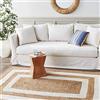 Ripaz Vogue Tappeto in juta con linea bianca, per soggiorno, tessuto a mano, rettangolare, 90 x 180 cm